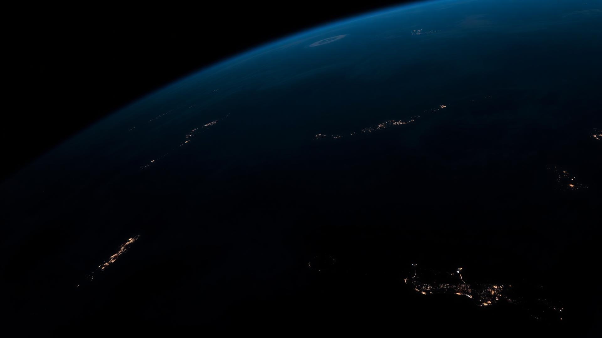 Earth at night seen from orbit